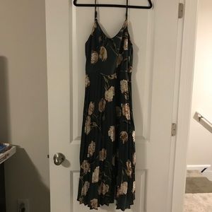 Green Floral Midi Dress